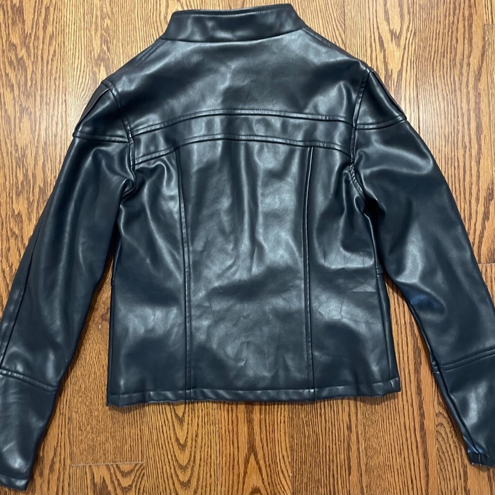 Navy Leather Jacket
